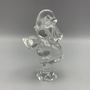 Jonal Elephant Crystal Figurine West Germany Clear Trunk Up 24% Lead VTG 4"